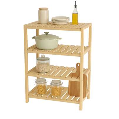 Prateleira Organizadora Para Casa 4 Andares Madeira Maciça