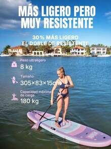 Inflatable Paddle Board, 305 Cm Paddle Board With Balance Fins For Beginners And Robust Accessories,  Board For Adults, Versatile Stand-Up Paddle Board For Yoga