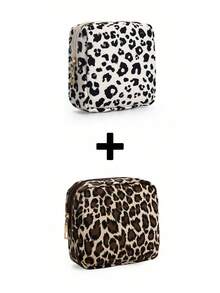 1pc Cow Print Zipper Sanitary Pad Pouch, Large Capacity Portable Bag For Storing Sanitary Pads, Liners, Tampons, Also Can Hold Cosmetics, Coins, Small Items, Versatile For Home, Gift, Travel, Holidays (Halloween, Christmas), Bohemian Style - Multicolor - View 17