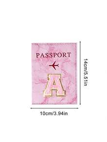 A-Z字母刺绣护照套，复古商务护照夹，男女通用，便携多功能，可装身份证、银行卡，适合外出、度假、旅行 - 彩色 - 查看 10