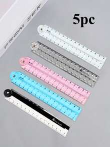 1pc 30cm Colorful Transparent Foldable Ruler, Flexible Folding Ruler, Student Drawing Ruler, School Supplies, Drawing Tool, Suitable For School, Office, Gift For Classmates, Back To School Gift - Multicolor - View 13