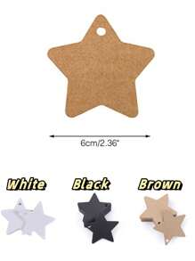 100±10 个波浪牛皮纸花礼品标签，万圣节圣诞节婚礼派对牛皮纸礼品标签 5 * 3cm/2 * 1.2 英寸服装 DIY 标签（黑色/白色/牛皮纸）