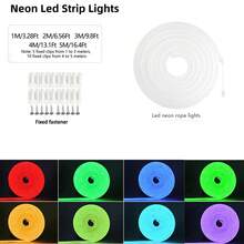 1 件 1M-5M/3.28FT-16.4FT RGB 变色 LED 霓虹灯带，带遥控器，灵活的 RGB LED 霓虹灯 - 音乐同步，多色变色灯适用于卧室装饰，USB 供电，霓虹灯照明，可调光，节日礼物，派对装饰，酒吧，酒店，婚礼装饰 - 霓虹燈 - 查看 7