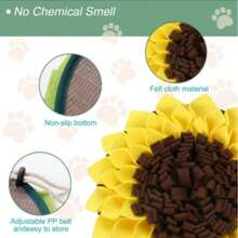 1pc Pet Sunflower Snuffle Mat, Dog Training Toy For Scent Work, Food Puzzle, Stress Relief And Interactive Play, Suitable For Pets, Cats, Dogs