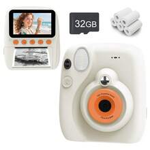 كاميرا طباعة فورية للرجال والنساء، أنشئ وشارك الذكريات على الفور! كاميرا طباعة فورية 2 في 1 وطابعة سيلفي عالية الدقة - التقاط صور بدقة 48 ميجابكسل، كاميرا فردية، طباعة صور ملصقات في أي وقت وأي مكان مع بطارية مدمجة 1300 مللي أمبير وورق، أقلام ملونة - هدية للأزواج - ET-متعدد الألوان - مشاهدة 14