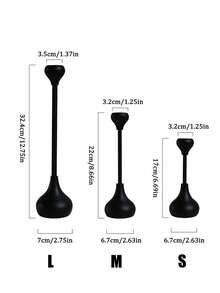 1 buc Suport de lumânare din lemn negru în formă de lacrimă, Suport minimalist pentru lumânări Wabi-Sabi și aromaterapie, Suport înalt romantic francez pentru lumânări, Potrivit pentru decorul casei, Suport de lumânări pentru sufragerie și sufragerie, Decor pentru evenimente și petreceri de nuntă, Cadou