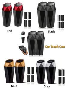 Car Trash Can Bin With Lid - Universal Vehicle Mini Leakproof Garbage Can Bin,Multipurpose Organizers And Storage Solutions, Can Organizer Storage For Front Back Seat Accessories For Auto Office Bedroom Home - Style a - View 12
