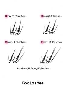 Elynique 10 Rows Pcs C Curl Fox Eye Effect Winged False Eyelashes ,Individual Lashes 3D Natural Effect, Easy To Apply To The Eyes, Reusable, Instantly Enlarged, Segmented Design For Various DIY Options Lash Clusters,Eye Lash Clusters,Individual Eyelashes,Lashes,Fake Lashes