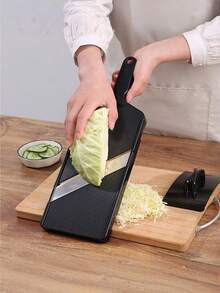 1Pc Creative Multifunctional Kitchen Gadgets Manual Vegetable Slicer And Chopper - Cabbage, Green Onion, Potato, Cucumber Peeler And Carrot Cutter, Kitchen Cutting Tool, Melon Slicer Machine For Japanese Salad Bowls, Usable In All 4 Seasons - Multicolor - View 7