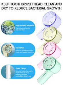 4 件牙刷防尘盖适用于 OralB 圆头电动牙刷和 IO 系列电动牙刷替换刷头盖保护套，适用于旅行和家居