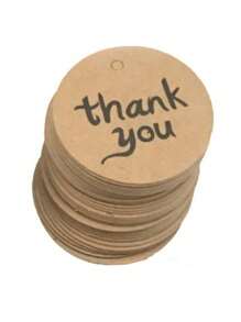 100±10 个波浪牛皮纸花礼品标签，万圣节圣诞节婚礼派对牛皮纸礼品标签 5 * 3cm/2 * 1.2 英寸服装 DIY 标签（黑色/白色/牛皮纸）