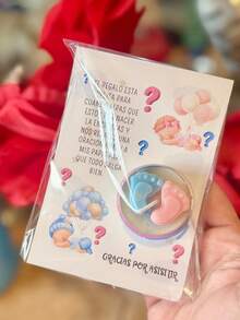 Set de 20/50 velitas tea light baby shower souvenirs recuerdos con tarjeta evento detalle invitado mini veladora mesa pasteles decoración fiesta dulcero kit especial - Rosa y azul - Ver 1