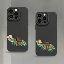 Funda para teléfono Patrón de vaquero, ojos Impresión suave para teléfono Cubierta mate para teléfono 360 grados completo 11 12 13 14 15 16 Pro XR X/ XS 8 Plus 16E El teléfono inteligente es un regalo adecuado para familiares y amigos - Negro - Ver 3