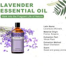 1pc 100ml/3.38fl.Oz Premium Essential Oils ,PHATOIL Essential Oil For Candle & Soap Making,Bath Bombs Making, Fruit Scented Oils For Diffusers For Home,Summer Aromatherapy Diffuser Oils, Lavender
