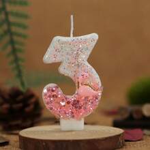 1 buc Lumânare Digitală Creative Cu Dispozitiv Decor Tort Lumânare, Lumânare Digitală Strălucitoare Roz Deschis 0-9, Potrivită Pentru Tort De Ziua De Naștere, Petrecere Mare De Festivaluri - Baby Pink - Vizualizare 5