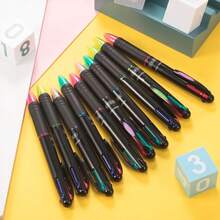 24 Pack 0.7mm 4 Color Multicolor Ballpoint Pens, 4-In-1 Multi Colored Gel Ink Retractable Ball Point Pens Gifts For School Student Office Teacher Nurse Staff Holiday Party Favors-976470 - 192 - Xem 6