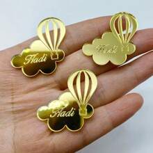 10/30/50/100/200 Personalized Baby Baptism Cloud Balloon Shaped Baby Party Decorations Acrylic Mirror Children's Room DIY Accessories Party Guest Gifts - Multicolor - View 1