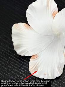 2pcs Solid Color Flower Hair Clips, Elegant Beach Hair Accessories For Women, Suitable To Style Bangs, Side Hairpieces And Ponytails, Perfect For Photo Shoots And Vacations Claw Clips Hair Claws Hair Barrettes, School Stuff, Vacation Outfits Woman - Navy & White - View 7