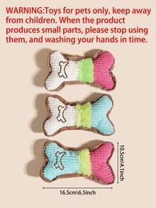 1pc Random Color Plush Squeaky Corn Kernel & Bone Shaped Pet Toy, Suitable For Medium & Small Dogs And Cats, For Pet Teething, Chewing, Boredom Relief