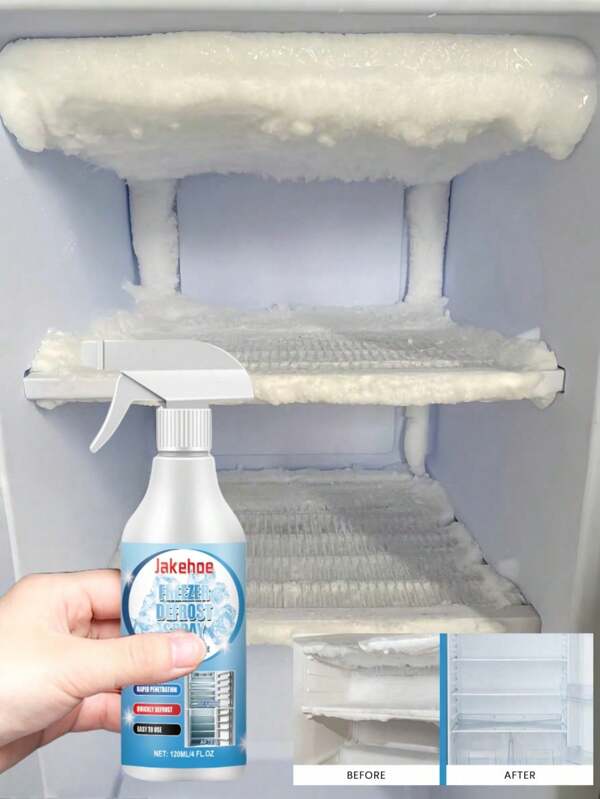 Spray descongelante multiuso para freezers domésticos, máquinas de gelo, janelas de carros, torneiras - remove gelo e geada, modelo antigo/novo aleatório