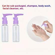 1件/7件旅行装旅行瓶套装，可重复灌装，包含洗漱包、空液体容器、防漏液体分装瓶、旅行化妆包、面霜罐，旅行必备，飞机旅行配件，旅行瓶套装，防漏便携式洗漱容器套装，透明PP材质航空尺寸化妆品容器，适用于乳液、洗发水、面霜、香皂等，带收纳袋，旅行必备瓶套装，带按压式乳液瓶