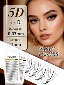 FOXYMEI 12 Reihen Wischige Vorbereitete Fächer Wimpern C/D Krümmung 5D 7D 9D Spike Wimpernverlängerung 8-15mm Hochwertige Wimpernbüschel Importierte Materialien Vorbereitete Volumen Fächer Wimpern Weich Leicht Natürlich Falsche Wimpern Wimpernbüschel, Einzelwimpern, Künstliche Wimpern