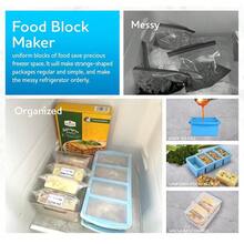 Silicone Freezer Trays With Lid,1-Cup Soup Freezer Container Large Ice Cube Molds With Reinforced Steel Ring Top For Freezing Soup Sauce Broth Leftovers Oven Dishwasher -Safe(2-Pack)-819583 - Blue - View 5