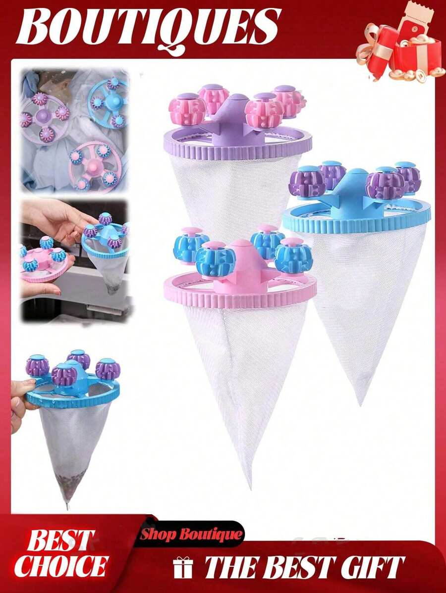 6pcs Lint Catcher, Laundry Lint Catcher, Washing Machine Lint Catcher, Lint Hair Catcher For Washer, Lint Catcher For Washing Machine Cleaning Mesh Bag, Floating Lint Hair Catcher, Lint Catcher For Washing Machine