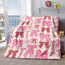 Bowknot Prints Ultra-Soft Flannel Throw Blanket Digital Printing, 280gsm, All-Season Comfort Polyester Blankets Great Gift For Friend, Family, Wedding, Birthday,Warm,Soft,Comfortable,Cozy Personalized Ideal Gifts For Him,Her,Boyfriend,Girlfriend,Dad,Mom,Family,Friends,Pets ,For Anniversaries,Valentine's Day,Mother's Day,Birthdays,Father's Day,Weddings,Graduation,Christmas,Housewarming Sofa,Bed,Car,Bedroom,Living Room,Office,Outdoor Camping,Beach,Wall Decoration - 多色2 - 查看 6