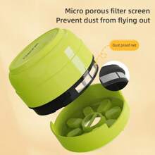 Mini tragbarer Tisch-Staubsauger, kabelloser batteriebetriebener Staub-Kollektor, Kunststoff-Mikro-Krümel-Reiniger für Zuhause und Büro, praktische Büroartikel und batterie-lose Studentenzubehör - perfekt zum Reinigen von Schreibtischen und Arbeitsflächen, Aufheben von kleinen Gegenständen, Radiergummis, Spänen (Batterien müssen separat gekauft werden)