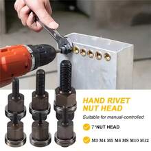 30-delars nitmutterverktygssats - Legerat stål, M3, M5, M8 industriellt nitmuttersättverktygssats, manuell nitpistol | Nittänger, lämplig för hemmafixare, möbler, bilreparationer och metallbearbetningsprojekt, herrverktyg, gör-det-själv-verktyg, multifunktionella verktyg