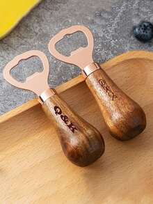 Customized Beer Bottle Opener, Wooden Handle Creative Upright Stainless Steel Bottle Opener, Hotel/Restaurant/Bar Supplies, Multifunctional Promotional Gift, Suitable For Beer Festivals, Holidays And Events, Customized Soda Bottle Opener, Halloween Party Celebration Bottle Opener Tool - Ginger - View 6