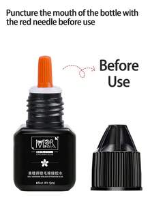 5ml Personal Eyelash Gel, Lasting And Tasteless, Waterproof Eyelash Extension Gel - Lasting For 45 Days, Tasteless, Non Irritating, Anti Allergy Formula - Very Suitable For Home Use, Fast Drying Strong Eyelash Gel, Long-Lasting DIY Eyelash Gel Lash Glue,Eye Lash Glue - Black - View 7