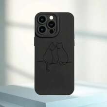 Funda para teléfono Línea Patrón Impresión Ojos Teléfono suave Teléfono Mate Cubierta del teléfono 360 grados Completo 11 12 13 14 Pro 15 16 XR X/ XS 8 Plus SE Smartphone - Negro - Ver 1