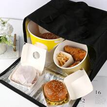 35升超大旅行午餐袋露营冷藏箱野餐包饮料冰袋隔热冷藏袋食物饮料储存 - 黑色 - 查看 10