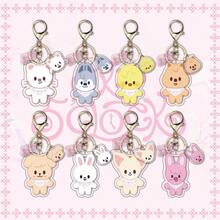 SKZ KPOP 5th Fan Meeting SKZ 5'LOCK Acrylic Keychain Pendant, Incheon Pop-Up Event "DominATE: Celebrate" Magnetic Baby Hug Acrylic Keychain Pendant. STAY Fan Collectible Gift, Birthday Gift, Valentine's Day Gift, Friend Gift, Classmate Gift - Multicolor - View 1