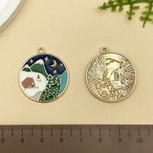 Mix 10pcs Outdoor Adventure Charms Pendants - Zinc Alloy Camping Themed DIY Jewelry Accessories With Detailed Mountain, Tent, And Nature Decorations For Handmade Bracelets, Necklaces, And Earrings, Perfect For Summer Festivals And Travel Enthusiasts