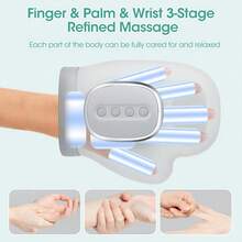 Hand Massager With Heat And Compression, Cordless Hand Massager With 3 Heat Levels & 5 Compression Massage Modes, Pressure Therapy For Arthritis And Carpal Tunnel Pain Relief, Gifts For Women Men - 白色 - 查看 4