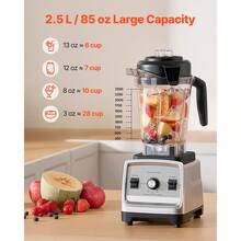 85 Oz 1400W Smoothie Blender Food Processor Blender For Kitchen - US A Type Plug(110-127V) - View 3