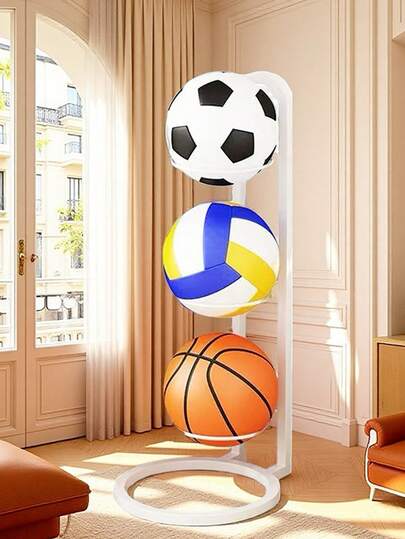 Versatile Multi-Sport Ball Storage Rack For Home Use – Sturdy Organizer Shelf For Basketball, Football, Volleyball, And Kids' Sports Balls, Space-Saving Display Rack, Easy-Install Home Gym And Family Room Mount, Durable, Neat, Modern Organizer For Kids And Adults