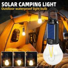 太阳能营地灯 - 500mAh 150LM IPX4 防水带挂钩 - 帐篷/钓鱼/停电应急灯 - USB 可充电夜灯 - 彩色 - 查看 2
