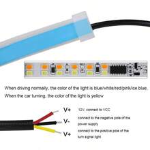 Tiras Led 2pz Flexible Automóvil Direccional Secuencial, tira led para faro - Azul - Ver 5