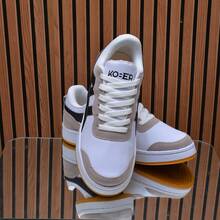 Men's Unisex Casual Force Street Skater Sneakers  Sporty Lace-Up Home Party Gym And Fitness - 白米色 - 查看 3