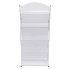 Floor-Standing Magazine Rack Information Rack Storage Rack Newspaper Rack Display Rack Manual Book Rack Single Page Simple Iron - White - View 9