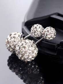 1 件 S925 纯银双珍珠全钻时尚高端肚脐耳钉，适合女性日常佩戴和珠宝搭配 - 單隻肚臍釘 - 查看 3