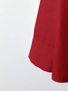 Áo sơ mi cổ chữ V Freeform dành cho nữ, thanh lịch và đa năng cho mùa xuân, hè, thu và đông, phù hợp cho công sở, đi làm, dạo phố và nghỉ mát. Khuyến nghị chọn nhỏ hơn một size do kiểu dáng rộng rãi, phong cách Hàn Quốc. - Đỏ - Xem 6