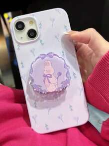 1pc Cartoon Rabbit Phone Grip Stand, Adhesive Retractable Foldable Desktop Holder, Fits Any Phone Case, Great Gift For Friends - Multicolor - View 9