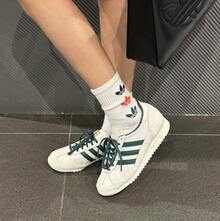 女士三葉草SL 72 RTN復古休閒鞋輕盈舒適運動鞋 - 白色/綠色 - 查看 8