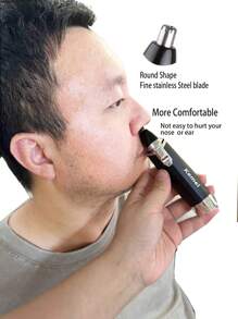 Kemei Tondeuse à poils de nez électrique KM-6512 pour hommes, outil portable pour couper les poils de nez, tondeuse à poils de nez et d'oreille