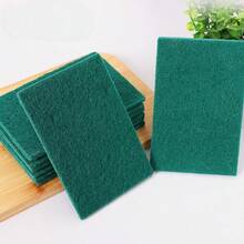 1 件/5 件/10 件研磨海绵布，双面百洁布，适用于家庭厨房清洁、洗碗、锅具清洁 - 墨綠色 - 查看 1
